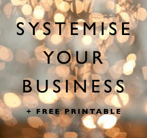 2 easy steps to systemising your business + free printable