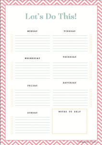 Weekly planner