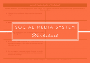 Social Media Worksheet