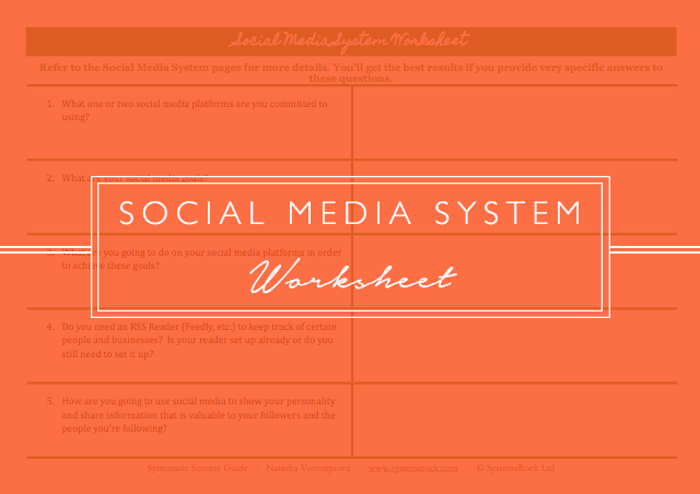 5 Steps to Systemising Your Social Media + free worksheet - Female