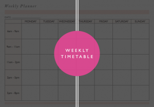 WEEKLY TIMETABLE