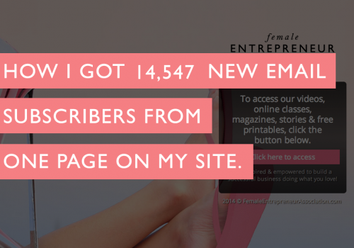 How I Got 14,547 New Email Subscribers From One Page On My Site