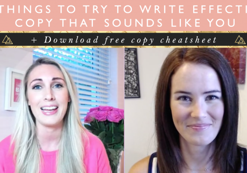 How to write effective copy that sounds like YOU + free cheatsheet