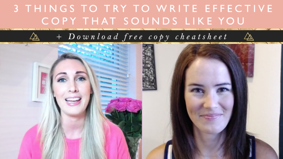 How to write effective copy that sounds like YOU + free cheatsheet