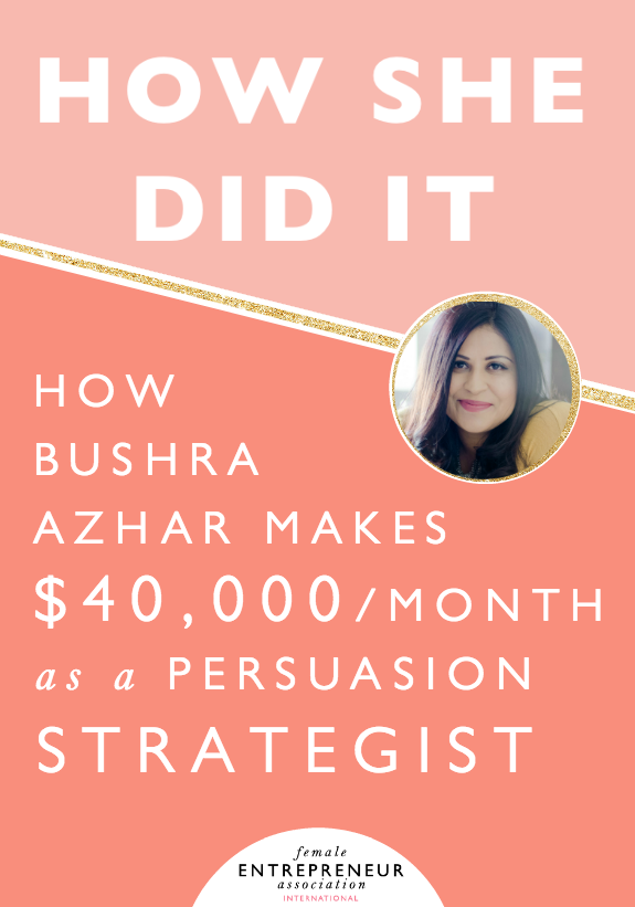 Bushra Azhar started her business in July 2014 and in less than two years, she has created a business that brings in $40,000 per month and it’s still her part-time gig. Learn how she did it!