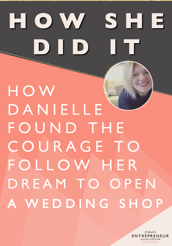 Although Danielle has had a really successful wedding stationery business (She's won three awards) for almost eight years her dream was always to have a one-stop wedding shop - a place where both suppliers and clients could go to find inspiration, encouragement and support for their ideas and talent. She made excuses for years and held off on that dream because she was so scared to fail. She lost her sister Emma recently to brain cancer. After 18months of helping to nurse her, she witnessed first hand how belief and determination can help you accomplish amazing things..miracles even! Sadly it was too late for Emma, but Danielle made a promise to Emma and herself that she would follow her dream, that she would do it even if it scared her! Today, Danielle has her shop and has this to say: "God am I scared but I believe now that it was just waiting for me to get my act together. I believe I manifested it at just the right time!"