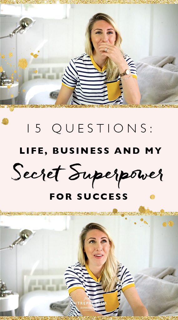 I get asked so many questions about how I got here that I thought I’d share a bit more about myself with you. In this video I answer 15 surprise questions and we chat family, business, babies and making dreams a reality.