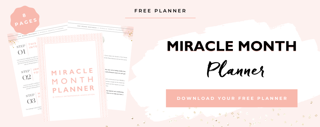 Download your free Miracle Month Planner